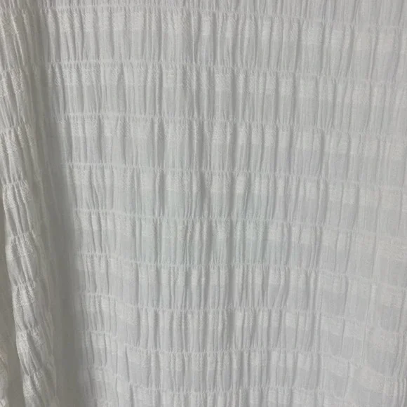 Bb Dakota Steve Madden White Textured Puff Sleeve Mini Dress size Small - Picture 7 of 8